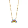 Collier enfant Brillaxis arc en ciel plaqué or
