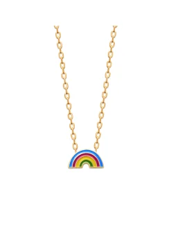 Collier enfant Brillaxis arc en ciel plaqué or