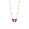 Collier enfant Brillaxis papillon en plaqué or