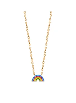 Collier enfant Brillaxis arc en ciel plaqué or