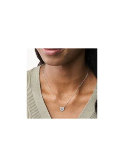 Collier Fossil Elliott coeur nacre bleue