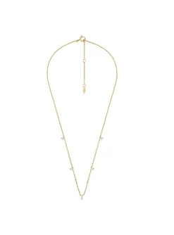 Collier Fossil Sadie Shine Bright en laiton doré