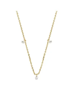 Collier Fossil Sadie Shine Bright en laiton doré
