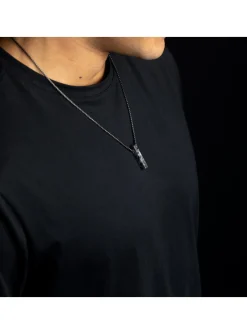 Collier Gemini Tantum Grey Larvikite
