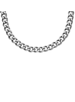 Collier homme Fossil Ellis maille gourmette acier
