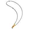 Collier homme Gemini Tantum oeil de tigre acier noir