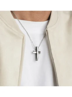 Collier homme Lotus Men In Black croix