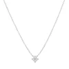 Collier Les Cadettes argenté fleur oxydes blancs