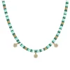 Collier Les Cadettes Baya perles bleues/vertes
