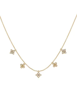 Collier Les Cadettes doré Fleurs