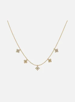 Collier Les Cadettes doré Fleurs