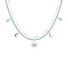 Collier Les Cadettes Mia argenté bleu