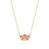 Collier Les Cadettes Sunrise_x005f_x000D_doré demi disque laqué rosé