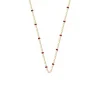 Collier Les Cadettess laiton doré laque bordeaux