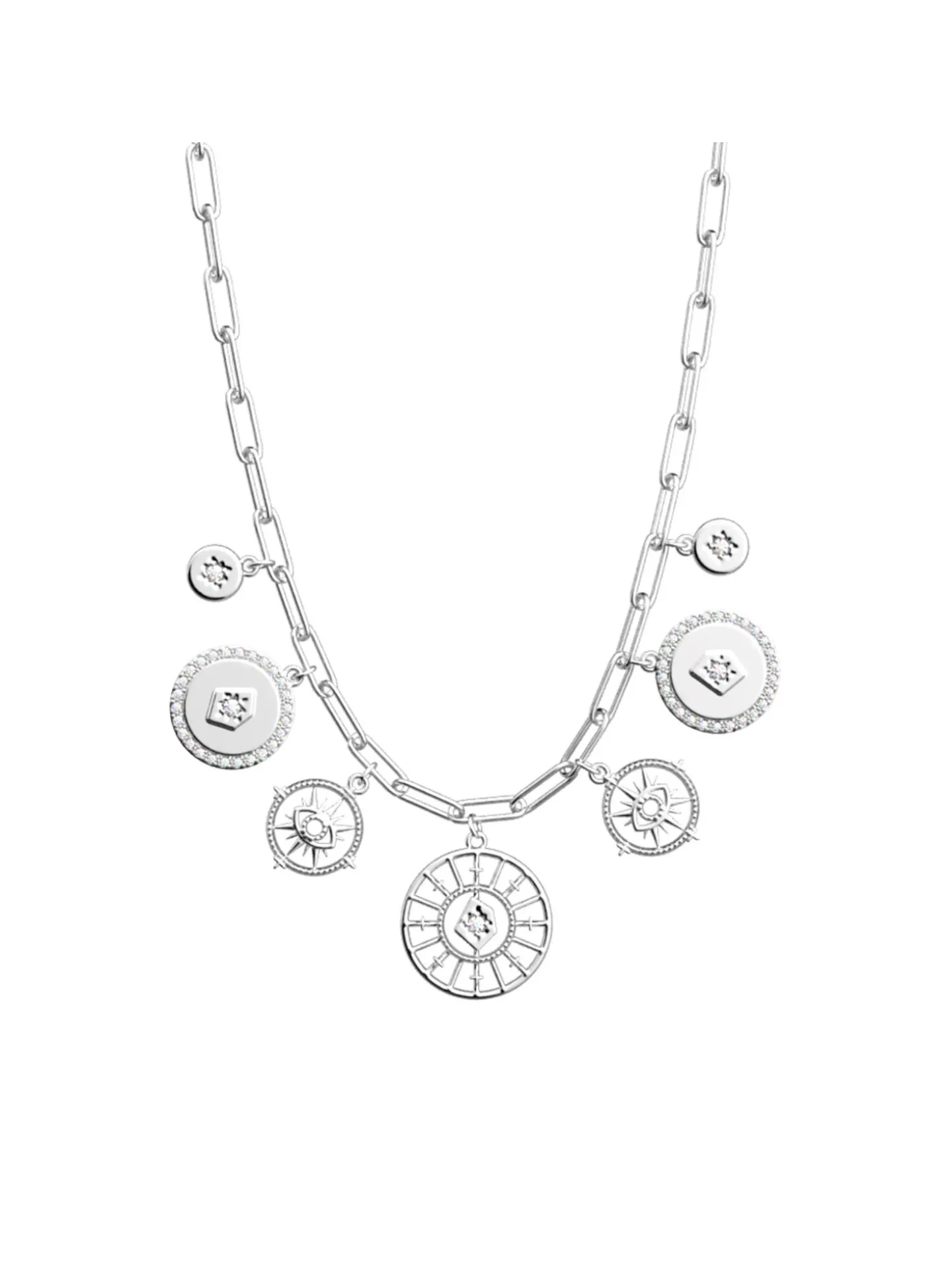 Collier Les Georgettes Astrale argenté 16mm_x005f_x000D_Collection Les Précieuses