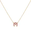 Collier Les Georgettes doré fer à cheval rose_x005f_x000D_Collection Les Cadettes