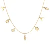 Collier Les Georgettes doré pampiles mystiques_x005f_x000D_Collection Les Cadettes