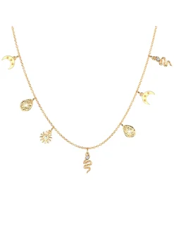 Collier Les Georgettes doré pampiles mystiques_x005f_x000D_Collection Les Cadettes