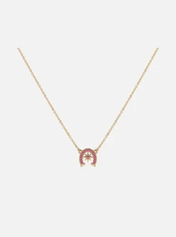 Collier Les Georgettes doré fer à cheval rose_x005f_x000D_Collection Les Cadettes