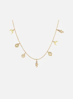 Collier Les Georgettes doré pampiles mystiques_x005f_x000D_Collection Les Cadettes