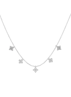Collier Les Georgettes Fleurs argenté