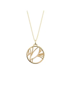 Collier Les Georgettes Les Précieuses Rose des Sable_x005f_x000D_s doré 25mm
