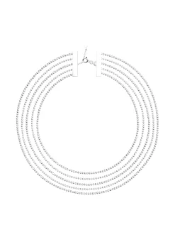 Collier Les Georgettes Rivière argenté