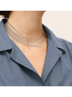 Collier Les Georgettes Rivière argenté