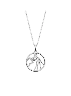 Collier Les Georgettes Verseau argenté 20mm