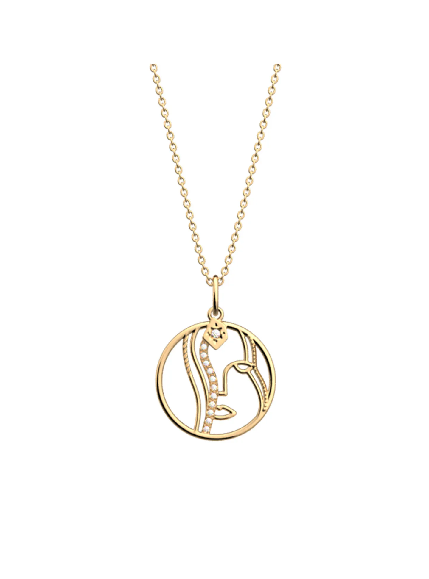 Collier les Georgettes Vierge doré 20mm