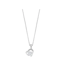 Collier Lotus Argent et oxydes de zirconium