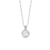 Collier Lotus en argent avec pendentif oxyde