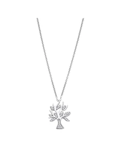 Collier Lotus Silver arbre de vie empierré