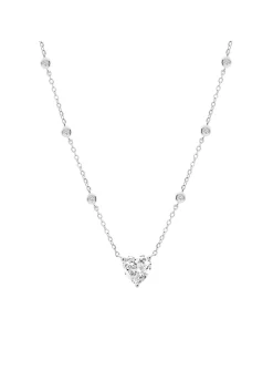 Collier Lotus Silver argent coeur oxyde