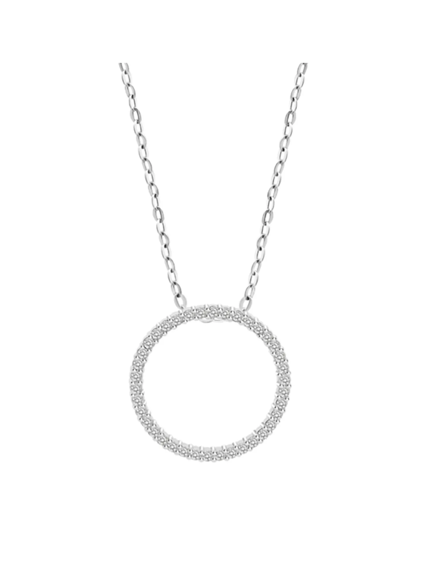 Collier Lotus Silver cercle oxydes