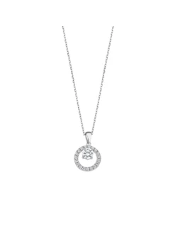 Collier Lotus Silver cercle oxydes