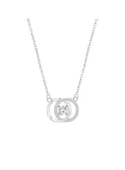 Collier Lotus Silver cercles enlacées
