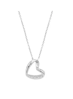 Collier Lotus Silver coeur torsadé