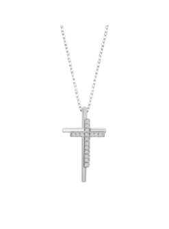 Collier Lotus Silver Double croix Argent