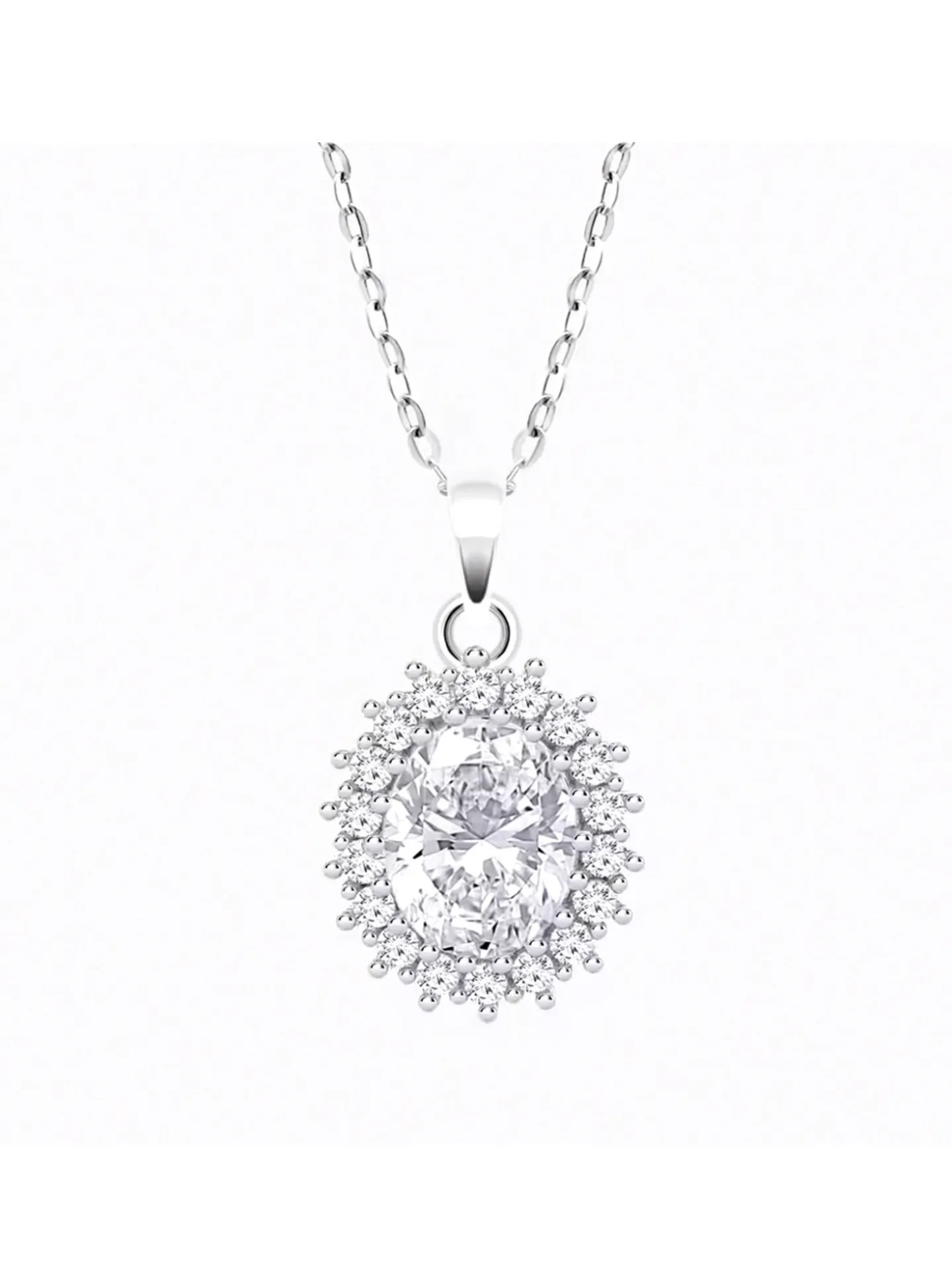 Collier Lotus Silver marguerite oxydes blancs
