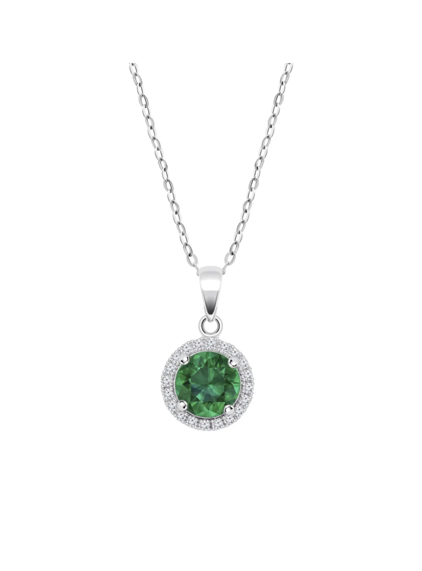 Collier Lotus Silver oxyde vert