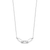 Collier Lotus Silver rectangles entrelacés