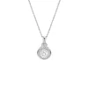 Collier Lotus Silver solitaire argent et oxyde