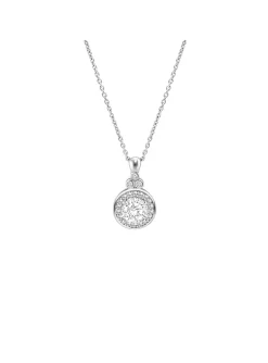 Collier Lotus Silver solitaire argent et oxyde