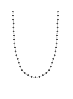Collier Lotus Silver Trendy perles noires