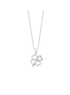 Collier Lotus Silver Trèfle