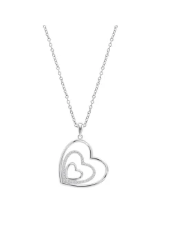 Collier Lotus Silver triple coeur argent