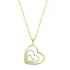 Collier Lotus Silver triple coeur doré