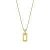 Collier Lotus Style Géométrique acier doré
