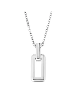Collier Lotus Style Géométrique acier